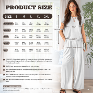 ชุดสูทกางเกงขาบานแขนสั้นพิมพ์ลายดอกไม้สไตล์โบฮีเมียร์ทรงหลวมใส่สบายสำหรับผู้หญิง - Product Image 6