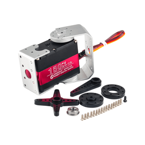 150KG Gimbal Servo DS51150 Servo torsi tinggi 12V <span class=keywords><strong>Arduino</strong></span> poros tunggal poros ganda Digital lengan Robot Baja Servo tahan air - Product Image 1