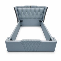 Modernes Luxuriöses PU-Leder-Bett mit Stauraum und Minimalistischem Design für Hotels und Haushalte
