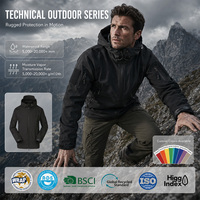 Coupe-vent imperméable personnalisé de haute qualité, vente en gros, veste Softshell d'extérieur désossée à 3 couches pour hommes