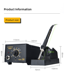 Alta calidad 60W profesional 936A Estación <span class=keywords><strong>de</strong></span> soldadura <span class=keywords><strong>de</strong></span> hierro temperatura ajustable herramienta <span class=keywords><strong>de</strong></span> soldadura plataforma calefacción <span class=keywords><strong>estaño</strong></span> fusión características - Product Image 3