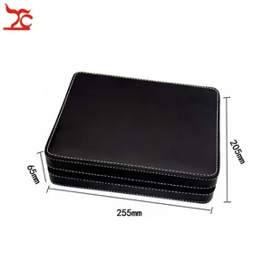 Boîte de rangement haut de gamme en similicuir noir pour pierres précieuses, étui de voyage pour diamants, porte-bijoux avec boîte à gemmes portable - Product Image 3