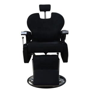 Fauteuil de Barbier Classique Économique avec Pompe Hydraulique Grande Taille, Noir - Product Image 3