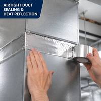 Ruban adhésif en aluminium haute température, résistant à la chaleur, ruban adhésif en aluminium argenté pour l'isolation CVC