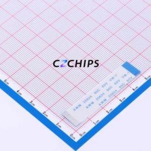 JS05B-20P-050-3-4 FFC Cable (Flexible Flat Cable) P=0.5mm Connector 20P 0.5mm 0.3mm Reverse - Product Image 1