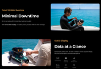 Scooter sous-marin en promotion avec une profondeur de 40 m, 4 vitesses, écran HD et longue autonomie pour la plongée sous-marine et l'exploration sous-marine