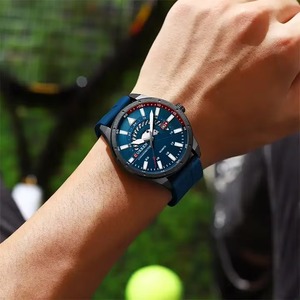 Montre de sport de luxe pour homme CURREN 8421, style business et mode, étanche 3 ATM, bracelet en caoutchouc, mouvement à quartz, livraison directe - Product Image 5
