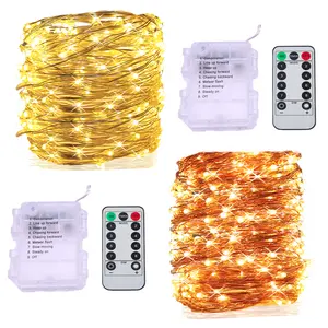 33ft 66ft 3AA Battery powered mini Warm Valentine gift outdoor Decor DIY Firefly 50 100 LED Micro Copper Wire String Fairy Light