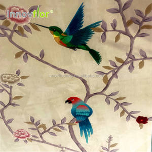 Tapis de salon écologique fait à la Machine, populaire et personnalisé, imprimés à fleurs bleues, pour le salon, importé du Pakistan - Product Image 3