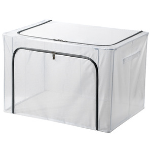 Household storage case oversize foldable cotton and linen box thickened waterproof quilt finishing case clothes storage case