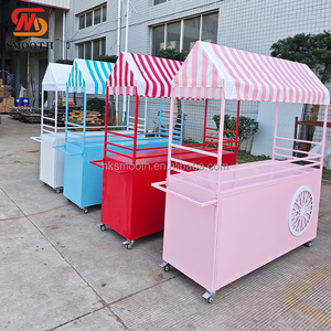 รถเข็นขนมแต่งงานสีมาการองดีไซน์ใหม่สวยหรู วัสดุโลหะ พร้อมล้อเลื่อนอเนกประสงค์ ตั้งโชว์ขนมได้อย่างอิสระ - Product Image 3