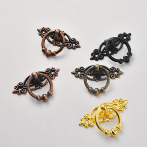 Antique Style Ring Furniture Handle Zinc Alloy Drawer Cabinet Hardware Traditional Design Surface Mounted Single Hole - Product Image 2
