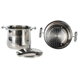 Nouveau style écologique Logo personnalisé Casserole à vapeur en acier inoxydable à 2 niveaux avec couvercle - Product Image 4