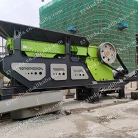 Concasseur à mâchoires mobile sur pneus pour granit et quartzite à grande échelle, pour pierres de pavé et quartz
