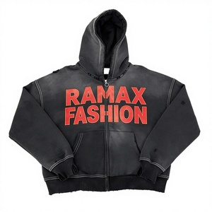 Fabricante Personalizado, Tela Francesa 100% Algodón, Lavada con Ácido, Lavada con Enzimas, Bordada, Ecológica, Transpirable, con Efecto Desteñido por el Sol - Product Image 3