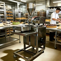 Machine automatique de garnissage de crème pour gâteaux ZD200-001 à écran tactile LED, équipement de remplissage quantitatif multifonctionnel pour gâteaux et desserts