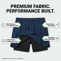 Shorts de sport pour hommes, style marathon, en polyester et élasthanne, avec short intégré, personnalisables, pour fitness et entraînement