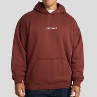 Sudadera con Capucha Estampada para Hombre, 100% Algodón, Felpa Gruesa, Ecológica, Hombros Caídos, Estilo Urbano, Certificación GRS, OEM