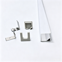 Profilé LED en aluminium extrudé sur mesure pour usine, 20*20mm, coin à 45 degrés, boîtier d'éclairage, canal pour bande LED en aluminium argenté