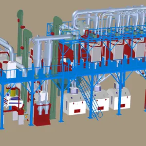 Custo de 50tpd máquinas de moagem maize farinha para venda em kenya