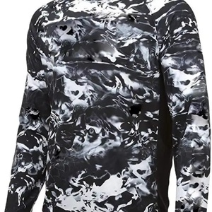 Camiseta de Pesca Personalizada con Protección Solar UPF 50+ para Hombre, 95% Poliéster, 5% Elastano, Fresca, de Manga Larga, con Capucha y Protección para el Cuello - Product Image 4