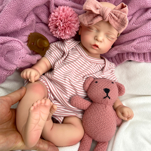 Muñeca Reborn de Silicona de 45 cm Personalizable, con Ojos Cerrados y Extremidades Móviles, Accesorio para Películas, Muñeca Recién Nacida para Artistas - Product Image 3