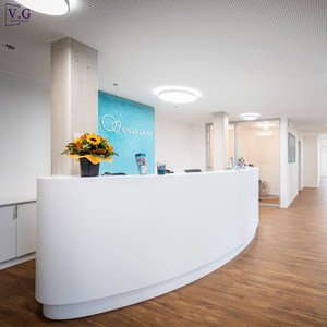 Mostrador de Recepción de Corian Personalizado en Varias Formas y Colores para Hotel, Hospital, Banco, Mostrador de Recepción OEM - Product Image 3