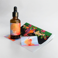 Autocollants 3D UV personnalisés en relief avec feuille d'or, couleurs mélangées, grande taille, forte adhérence, luxe, imperméables pour flacon de soin de la peau