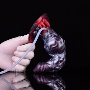 FAAK Silicone Dog Knot Squirting <b>Dildo</b> Ejaculation Large Penis With Sucker Fantasy Sex Toys Anal Plug Female Masturbator - Product Image 2