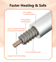 Couverture chauffante chauffante électrique Taille double avec 8 heures d'arrêt automatique Chauffage rapide-Couverture électrique Protection contre la surchauffe ultra douce