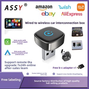 Adaptateur CarPlay sans fil universel 2-en-1 avec USB/<span class=keywords><strong>Bluetooth</strong></span> 5.4 Modèle Q1AF pour utilisation filaire et sans fil - Product Image 3