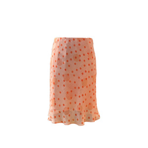Falda Midi de Seda Georgette Rosa Burbuja Estilo Té Francés para Mujer, Falda Corta Romántica con Corte en Diagonal y Estilo Sirena - Product Image 6