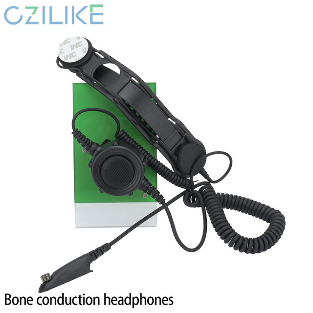 CZILIKE for Bone Conduction Headset with Noise Cancelling Boom Mic PTT for Two Way Radio Walkie Talkie Accessories Battery