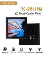 Portworld 2026 Nuevo Panel Táctil Inteligente para el Hogar con Marco CNC de 4 Pulgadas con RS485 RJ45 Tipo C en la Parte Posterior para Control de Audio y Video