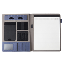 Carpeta Portafolio de Cuero PU Premium Personalizada A4, Organizador de Documentos Ejecutivo, Bloc de Notas para Currículum, para Archivo de Conferencias