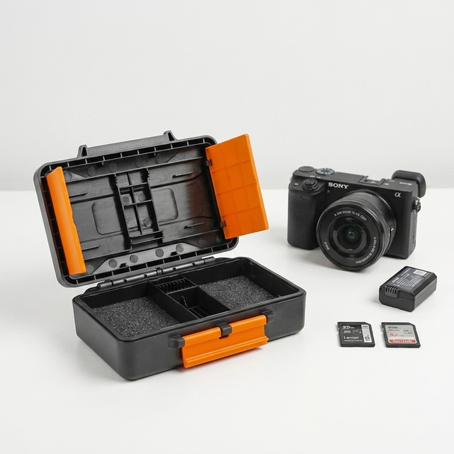 OEM Custom Factory Directly Waterproof &Shockproof ABS Protective Storage Case for Camera Batteries SD/MS, CF/XQD, TF/M2 Cards