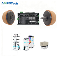 Kit moteur de moyeu robotique AMPSTech 30 Nm étanche IP67, entraînement double axe 48 V CC avec CAN pour l'automatisation d'entrepôt AGV AMR