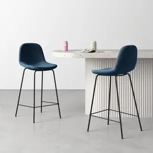 Низкая цена, тканевые барные стулья, регулируемый по высоте, поворотный барный стул с бархатной тканью, кухонные стулья