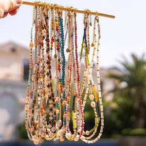 Collar de Perlas de Colores con Cuentas de Piedra Natural de Verano 2026, Regalo para Niñas - Product Image 1