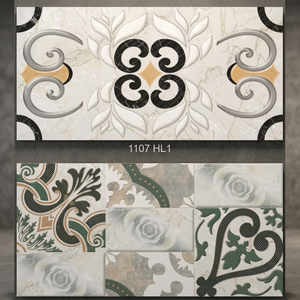 Azulejo de Pared de Porcelana Impermeable de 300x600 mm, 12x24, Acabado Brillante Digital, para Baño, Exterior, Estilo Rústico Moderno, India - Product Image 1