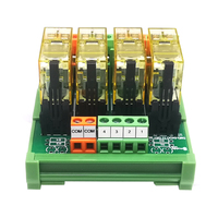 Module de relais miniature scellé DPDT 8A à 4 canaux 2CO RJ2S avec montage sur rail DIN