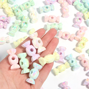 ลูกปัดอะคริลิครูปครีมลูกปัดอะคริลิคทรงหลวมรูใหญ่น่ารักสำหรับทำเครื่องประดับสร้อยข้อมือสร้อยคอ - Product Image 5