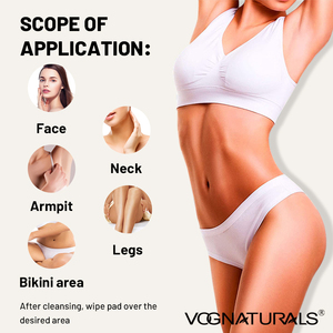 Tampons de traitement des poils incarnés à l'acide glycolique, lactique et salicylique pour la prévention des boutons de rasoir et les soins après-<span class=keywords><strong>rasage</strong></span> pour le visage, le corps et la zone du bikini - Product Image 5