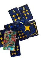 Hype Youth Confetti Glitter Dragon Star American Mahjong Tiles 160 Set dengan Matras Gaya Jalanan Akrilik Anti-Selip Ubin yang Dapat Disesuaikan