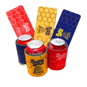 Custom Sublimation 5mm Neoprene Slap Wrap Coozies Slap Beer Can Cooler Coolies Backpack with Full Printing - Product Image 2