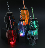 Top vente LED ampoule rougeoyante bouteille d'eau mignon lait jus ampoules tasse bouteilles en plastique pour fête d'anniversaire décorations de noël