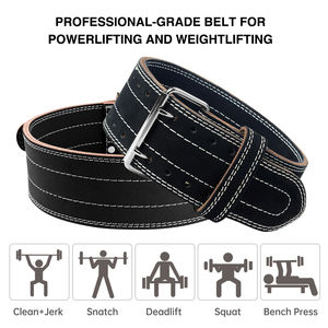 MKAS <span class=keywords><strong>Ceinture</strong></span> d'haltérophilie en cuir de vachette personnalisée <span class=keywords><strong>Ceinture</strong></span> d'entraînement avec <span class=keywords><strong>ceinture</strong></span> de soutien lombaire Ceintures d'haltérophilie pour le fitness - Product Image 3