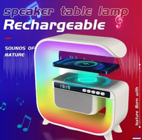 Nieuwe G3 Bt Speaker Multifunctionele Draadloze Oplaadbare Bedside Wekker Sfeerverlichting Nachtlamp Speaker