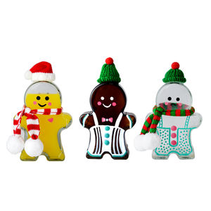 Frasco de Vidrio <span class=keywords><strong>con</strong></span> Diseño de Hombre de Jengibre Navideño, Bonito Contenedor para <span class=keywords><strong>Dulces</strong></span> Navideños <span class=keywords><strong>con</strong></span> Decoración Tejida - Product Image 5