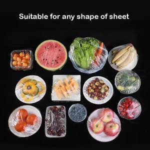 100pcs Disposable Food Cover Plastic <b>Wrap</b> Elastic Food Lids for Fruit Bowls Cups Caps Storage <b>Kitchen</b> Fresh Keeping Saver Bag - Product Image 3